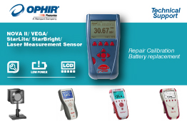 Ophir NOVA II / Vega / StarBright / StarLite / Laser Energy Meter Probe Repair, Calibration, and Battery Replacement